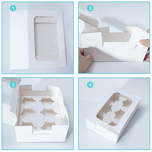 Cajas Transparentes para Cupcakes con Impresión Personalizada en Colores, Cajas Individuales para Cupcakes de 8, 12 y 24 Cavidades y Embalaje - Product Image 4