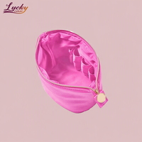 Pochette de maquillage rouge extensible, élégante et pratique pour les pinceaux de maquillage