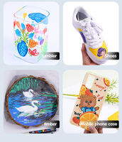 Ensemble de marqueurs d'art professionnels imperméables effaçables Guangna, les pointes sont disponibles en 366 couleurs vibrantes