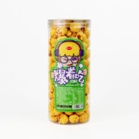 WangChuanWanJia Popcorn Krim Karamel Manis, Mengembang, Semi-Lunak, Siap Saji, Bebas Lemak Trans, Kemasan Besar, Camilan Berbahan Biji-bijian