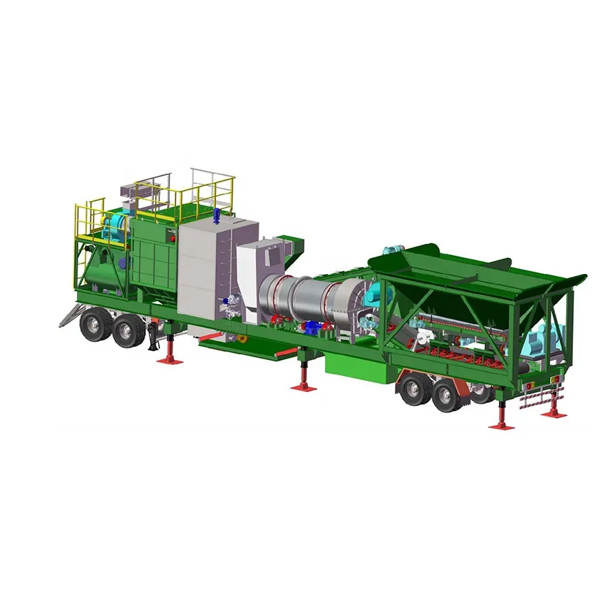 Modular Designed Mobile Asphalt Plant 20-120T/H Asphalt Drum Mixer Plant