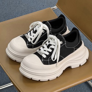 2025 New Style Elevated Lightweight Casual Dad Shoes Suitable for Both Men and Women Breathable Canvas Shoes Trendy <b>Sneakers</b> - Product Image 1