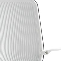 Chaise de bureau ergonomique JOHOOFURNITURE avec base cantilever, cadre blanc, fabriquée en Chine, idéale pour les salles de conférence