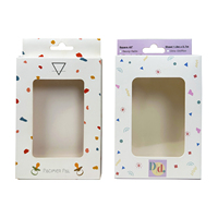 Boîte d'emballage en papier pour câble de chargeur avec impression de logo personnalisé, pour sucette et attache-tétine, avec fenêtre en PVC et poignée, vente en gros
