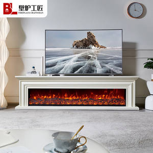 Mueble de TV con Chimenea de Estilo Francés de 1.8/2/2.2m, Marco de Chimenea de Estilo Americano, Chimenea Electrónica con Simulación de <span class=keywords><strong>Fuego</strong></span>, Núcleo de Chimenea Personalizado - Product Image 3