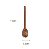 Cuillères en bois personnalisées avec gravure de logo, cuillères à mélanger, à remuer, à déguster, à long manche ovale, pour la cuisine
