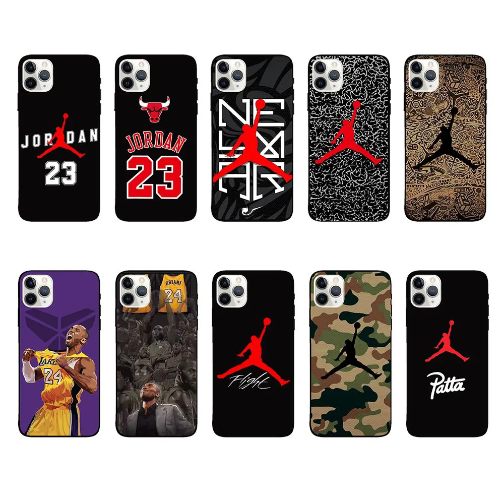 2021 New Design Protective TPU Mobile Phone Case for Iphone 11 12 13 Pro Max X XS Fashion Kobe AJ Shockproof Phone Cover