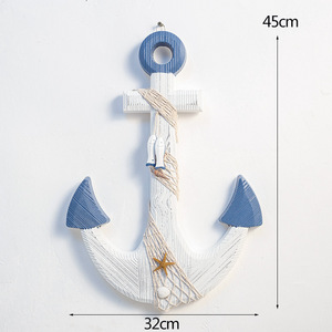 Decoración <span class=keywords><strong>de</strong></span> Fiesta Mediterránea Modelo San <span class=keywords><strong>Felipe</strong></span> HYB08 Ancla Náutica para el Hogar Madera Ecológica - Product Image 2
