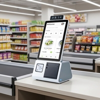 Nouveau terminal de point de vente Android à écran tactile de 10,1 pouces, caisse enregistreuse tout-en-un, systèmes de point de vente avec reconnaissance faciale, lecteur NFC pour la vente au détail
