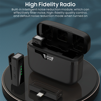 Microphone antibruit 2TX + 1RX + étui de chargement enregistrement de micro à revers Type C IOS pour TikTok