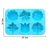 Blumen-Seifenform aus Silikon, Kerzenform, Harzform, Tulpenform, Silikonform für Seife, Wachs und Harz