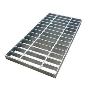Customized Service 1m*6m Machine Welded HDG steel grating plate for Walkway Platform Stair Treads Trench Drainage Cover