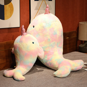 Arcobaleno balena delfino bambola peluche personalizzato peluche arcobaleno unicorno balena giocattoli animali morbido peluche balena tiro cuscino giocattolo - Product Image 4
