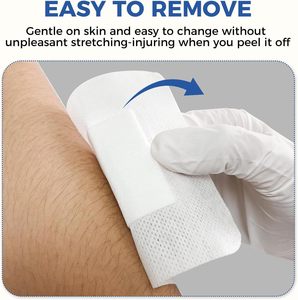 Ukuran besar 10cm X 10cm non-tenun kain kasa perban luka perekat diri penutup Pulau steril - Product Image 4