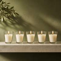 Portavelas de Vidrio de Alta Calidad con Base Sólida, Gran Resistencia al Calor, Ideal para Hoteles, Clubes y Decoración de Escenarios de Alta Gama