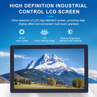 Moniteur tactile à cadre ouvert de 15,6 pouces, 300/1000 nits, tactile USB AG/optique/Pcap/résistif, DC 12V/24V, moniteur industriel