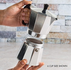 Set pour préparer le café mokapot, poêle à induction de haute qualité, en aluminium, mocha espresso, 3 pièces - Product Image 6