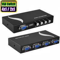 Commutateur VGA 2 4 ports 4 2 entrées 1 sortie 1 entrée 2 sorties Partage mutuel de vidéos Ordinateur hôte Sélecteur de moniteur TV VGA externe