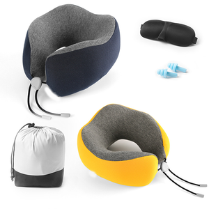Almohada envolvente <span class=keywords><strong>de</strong></span> viaje Cojín ergonómico para el cuello Diseño portátil <span class=keywords><strong>de</strong></span> espuma viscoelástica suave para avión Oficina Soporte <span class=keywords><strong>de</strong></span> comodidad para dormir - Product Image 2
