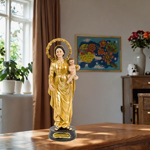 Statue personnalisable en résine de la Vierge Marie et Jésus, peinte à la main, décoration de Noël pour la maison, artisanat d'art populaire - Product Image 4