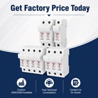 Support de Fusible Modulaire en Plastique 1P 2P 3P 4P avec Indicateur LED, Porte-Fusible en Cuivre Résistant aux Hautes Températures, Certifié IEC AC