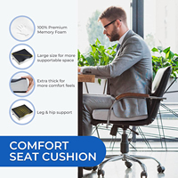 Coussin de siège de 4 pouces, coussins de chaise en mousse à mémoire de forme, confortable, Support de Coccyx, coussin de siège pour chaise de bureau