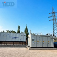 Poste de transformateur préfabriqué de type boîtier métallique industriel extérieur 66KV/110KV, équipement de distribution d'énergie IP53