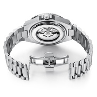 Montre pour homme de luxe de votre propre marque OEM, 5 ATM, acier inoxydable, mouvement automatique Miyota, logo personnalisé, cuir/caoutchouc