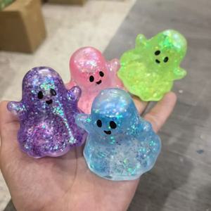Nuevo Lanzamiento: Juguetes Blandos de Halloween (12 unidades/caja) con Purpurina y Maltosa, de Ascenso Lento, con Formas de Fantasma, Calabaza y Murciélago, Juguetes Sensoriales Antiestrés para Apretar - Product Image 6