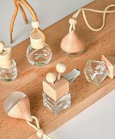 Diffuseur d'huiles essentielles pour voiture, flacon en verre miniature vide, flacon de parfum suspendu, couleur personnalisée, écologique, recyclable, tendance