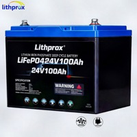 Batería de vehículo eléctrico industrial de 24V 100AH sin mantenimiento, celda LiFePO4 para carretillas elevadoras, CE FCC RoHS UN38.3 OEM ODM