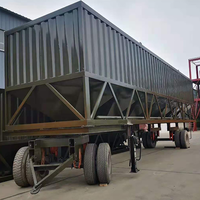 Silo Mobile per Ceneri Volanti da 60 Tonnellate, Silo Orizzontale per Stoccaggio Cemento, Silo Portatile su Ruote per Facile Trasporto
