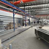 Système de peinture en poudre Litone avec cabine de prétraitement, récupération cyclonique, four de cuisson et convoyeur pour extrusion d'aluminium CE