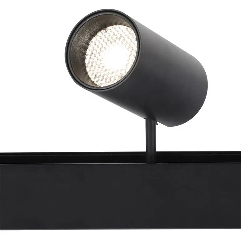 Produttore di plastica di alluminio sistema di illuminazione del punto binario luce magnete 20W ha condotto la luce della pista