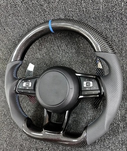 Volante in Fibra di Carbonio Perforato Personalizzato, Vendita Diretta dalla Fabbrica, Compatibile con <span class=keywords><strong>Volkswagen</strong></span> VW <span class=keywords><strong>Golf</strong></span> MK7 Mark 7 R TDI <span class=keywords><strong>TSI</strong></span> - Product Image 1