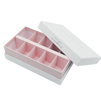 Boîtes personnalisées avec logo, boîte ronde en carton rigide pour macarons, chocolats, bonbons, biscuits, noix, emballage de macarons