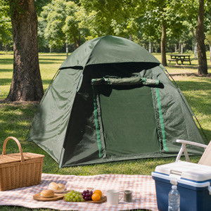 Tente dôme respirante anti-moustiques 2,5 m x 2,5 m, monocouche, imperméable, légère, pop-up, pour le camping en trois saisons, la randonnée en plein air - Product Image 6