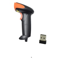 Lecteur de codes-barres laser sans fil et filaire 2,4 GHz 1D avec récepteur dongle