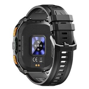 <span class=keywords><strong>Montre</strong></span> connectée carrée pour homme NX W38, GPS, écran AMOLED 1,96 pouce, appels Bluetooth, étanche 50 m, boussole, plus de 100 modes sportifs, boîtier en alliage, bracelet en gel de silice - Product Image 5