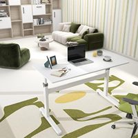 Bureau debout réglable manuel en bois moderne, avec manivelle, pour salle d'étude, mobilier portable robuste