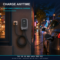 Cargador Portátil para Vehículos Eléctricos Tipo 2, Conexión Directa, Sin Instalación, Pantalla LCD, IP67, Corriente Ajustable, Cable de 4m, Enchufe UK, Schuko, AU, Suizo