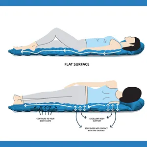 Ultraleve Inflável Sleeping Pad Auto Inflating Pátio Dobrável Dormir Colchão Para Acampamento Ao Ar Livre