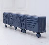 Buffet en bois massif de luxe, style moderne, pour hôtel, maison, bar, texture artistique, écologique, modulaire, facile à nettoyer, durable
