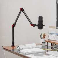 Support de bras de flèche de microphone en aluminium détachable pince de bureau supports et supports d'équipement Vlog