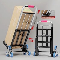 Chariot pliant EFON EF1143 à quatre roues pour monter les escaliers, chariot de courses domestique, chariot de transport pour marchandises et légumes, portable
