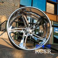 Nouvelles jantes RCSR Deep Dish Reverse Lip 18-22 26 24 pouces, finition brossée et polie, roues personnalisées pour Chevrolet Cutlass