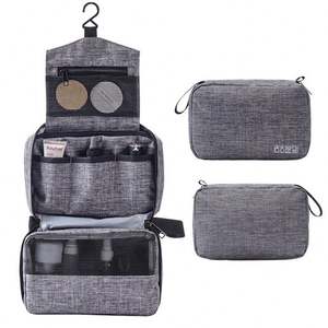 Bolsa de Aseo Portátil Impermeable Personalizada de Fábrica China, Organizador de Viaje Colgante, Kit de Aseo, Bolsa de Cosméticos con Gancho - Product Image 1