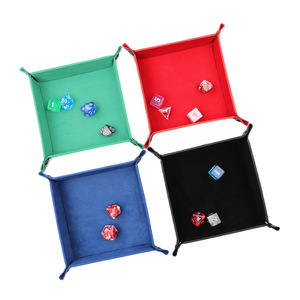 PU da Cá<span class=keywords><strong>n</strong></span> gấp hình lục giác chủ hai mặt dày xúc xắc Mat trò chơi lưu trữ khay - Product Image 5