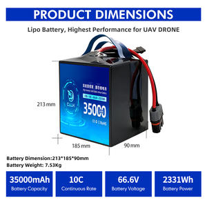 מותאם אישית calh סוללה 18 שניות 66.6v 35ah מצב מוצק 800 מחזורים מותאם אישית עבור רחפן - Product Image 2