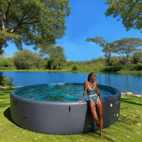 Nouvelle piscine gonflable durable pour enfants et adultes, personnalisée, portable, en tissu Drop Stitch DWF, grande piscine gonflable pour l'extérieur